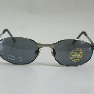 NWT Vintage 90's Mid Rectangle Metal Sport Sunglasses (Antiq Gunmetal)